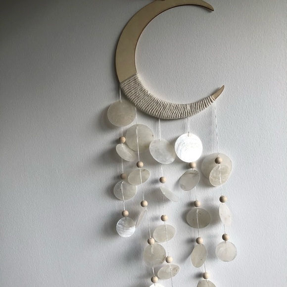 Moon Shell Wind Chimes Wall Hanging Decor - Picture 2 of 5